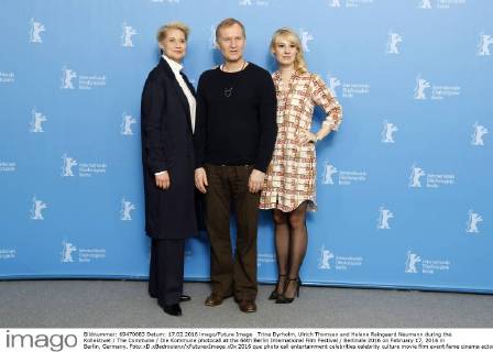 Trine Dyrholm, Ulrich Thomsen and Helene Reingaard Neumann during the Kollektivet The Commune Die Kommune photocall at the 66th Berlin International Film Festival Berlinale 2016 on February 17, 2016 in Berlin, Germany. Foto:xD.xBedrosianx xFuturexImage