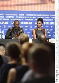 Regisseur Don Cheadle und Schauspielerin Emayatzy Corinealdi während der Pressekonferenz zum Film -Miles Ahead- anlässlich der 66. Internationalen Filmfestspiele Berlin 66. Internationale Filmfestspiele in Berlin IFB2016