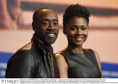 Regisseur Don Cheadle und Schauspielerin Emayatzy Corinealdi während der Pressekonferenz zum Film -Miles Ahead- anlässlich der 66. Internationalen Filmfestspiele Berlin 66. Internationale Filmfestspiele in Berlin IFB2016