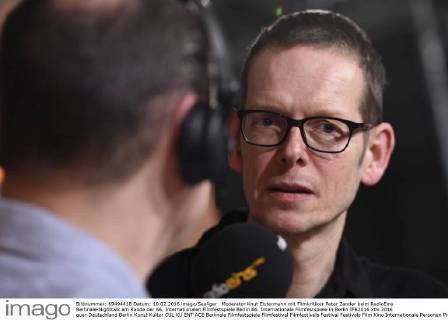 Moderator Knut Elstermann mit Filmkritiker Peter Zander beim RadioEins Berlinale-Nighttalk am Rande der 66. Internationalen Filmfestspiele Berlin 66. Internationale Filmfestspiele in Berlin IFB2016