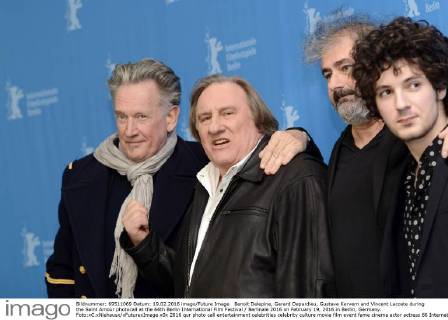Benoit Delepine, Gerard Depardieu, Gustave Kervern and Vincent Lacoste during the Saint Amour photocall at the 66th Berlin International Film Festival Berlinale 2016 on February 19, 2016 in Berlin, Germany. Foto:xC.xNiehausx xFuturexImage