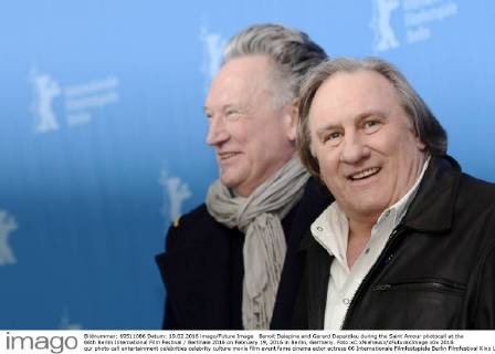 Benoit Delepine and Gerard Depardieu during the Saint Amour photocall at the 66th Berlin International Film Festival Berlinale 2016 on February 19, 2016 in Berlin, Germany. Foto:xC.xNiehausx xFuturexImage