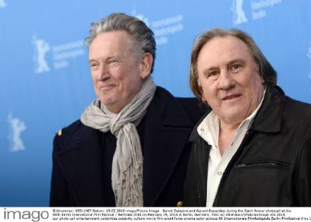 Benoit Delepine and Gerard Depardieu during the Saint Amour photocall at the 66th Berlin International Film Festival Berlinale 2016 on February 19, 2016 in Berlin, Germany. Foto:xC.xNiehausx xFuturexImage