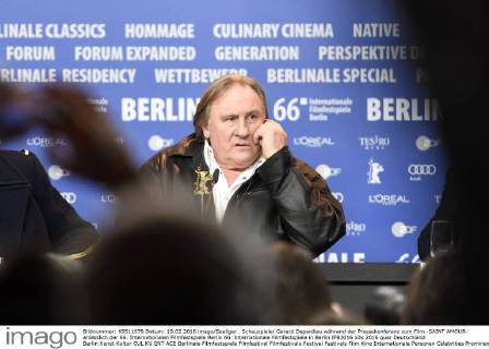 Schauspieler Gerard Depardieu während der Pressekonferenz zum Film -SAINT AMOUR- anlässlich der 66. Internationalen Filmfestspiele Berlin 66. Internationale Filmfestspiele in Berlin IFB2016