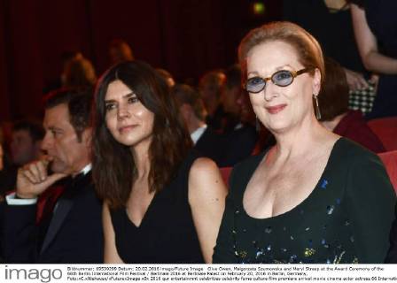 Clive Owen, Malgorzata Szumowska and Meryl Streep at the Award Ceremony of the 66th Berlin International Film Festival Berlinale 2016 at Berlinale Palast on February 20, 2016 in Berlin, Germany. Foto:xC.xNiehausx xFuturexImage