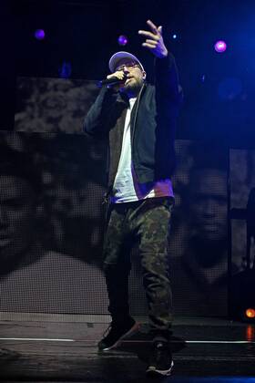 Rapper Prinz Pi. Rapper Prinz Pi ( bürgerl. Friedrich Kautz ) während eines Konzertes im Rahmen seiner Im Westen Nix Neues Tour 2016 am 18.03.2016 vor 1.800 Fans im Haus Auensee Leipzig.
