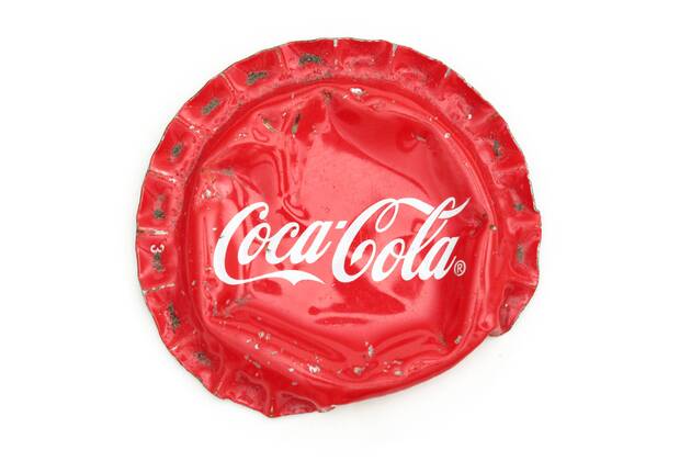 Coca Cola Kronkorken einer Coke Flasche