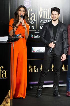 Verleihung der Bollywood Oscars in Madrid Indian actress Shilpa Shetty and indian actor Sooraj Pancholi during the presentation of the IIFA Awards in Madrid. June 23, 2016.  (20160623037)