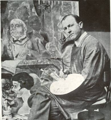 George Grosz (1893 ? 1959) German artist in his studio. A prominent member of the Berlin Dada and New Objectivity group, known especially for his savage caricatur of Berlin life in the 1920s. WHA  !ACHTUNG AUFNAHMEDATUM GESCHÄTZT! Copyright: WHA UnitedArchives011932