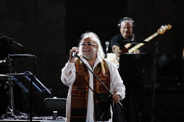 June 25, 2010 - Athens, Greece - Singer DEMIS ROUSSOS live at the Roman theater of Herodes Atticus in Athens - ZUMAv62_