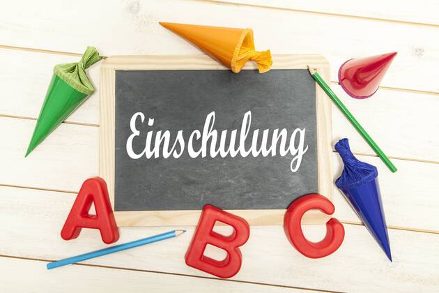 Einschulung auf Tafel Einschulung auf Tafel