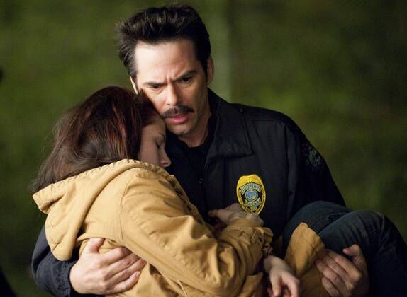 RELEASE DATE: November 20, 2009. MOVIE TITLE: Twilight: New Moon. STUDIO: Imprint Entertainment. PLOT: After Bella recovers from the vampire attack that almost claimed her life, she looks to celebrate her birthday with Edward and his family. However, a minor accident during the festivities results in Bella s blood being shed, a sight that proves too intense for the Cullens, who decide to leave the town of Forks, Washington for Bella and Edward s sake. Initially heartbroken, Bella finds a form of comfort in reckless living, as well as an even-closer friendship with Jacob Black. Danger in different forms awaits. PICTURED: KRISTEN STEWART as Bella Swan and BILLY BURKE as Charlie Swan. - ZUMAg90_