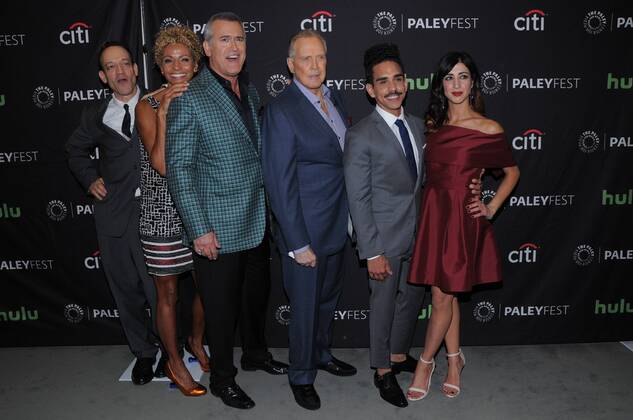 September 14, 2016 - Beverly Hills, CA, United States - 14 September 2016 - Beverly Hills, California. Ted Raimi, Michelle Hurd, Bruce Campbell, Lee Majors, Ray Santiago, Dana DeLorenzo . The Paley Center For Media s PaleyFest 2016 Fall TV Preview - Ash vs Evil Dead held at the Paley Center for Media. Photo Credit: AdMedia Beverly Hills United States - ZUMAa123