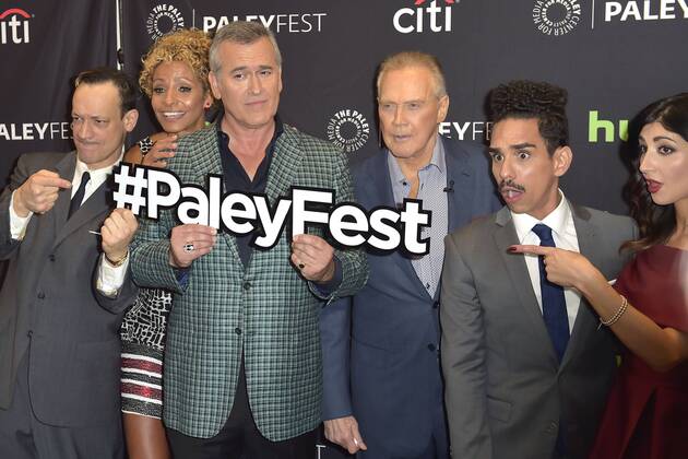 Ted Raimi, Michelle Hurd, Bruce Campbell, Lee Majors, Ray Santiago und Dana DeLorenzo beim Screening der TV-Serie Ash vs. Evil Dead bei den 10. PaleyFest Herbst TV Previews im Paley Center for Media. Beverly Hills, 14.09.2016 Foto:xD.xStarbuckx xFuturexImage