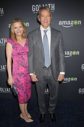 September 29, 2016 - Los Angeles, California, United States - September 29th 2016 - Los Angeles California USA - Actress MICHELLE PFEIFFER, Writer Executive Producer DAVID E. KELLEY at the Goliath Premiere held at the London West Hollywood Hotel, Los Angeles Los Angeles United States - ZUMAf05_