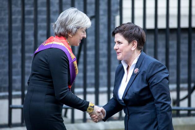 November 28, 2016 - London, London, UK - London, UK. British Prime Minister Theresa May meets Polish Prime Minister Beata Sydlo in Downing Street. London UK - ZUMAl94_ 20161128_zaf_l94_019
