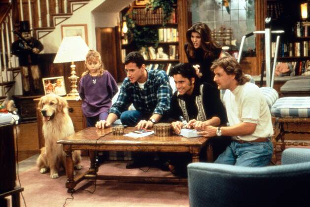 Full House, Sitcom, USA 1987 - 1995, Staffel 8, Darsteller: Mary Kate oder Ashley Olsen, Bob Saget, John Stamos, Lori Loughlin, Dave Coulier Copyright: IFTN UnitedArchives05257