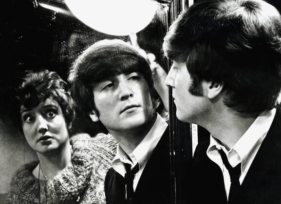 A Hard Day s Night, aka: Yeah Yeah Yeah, Großbritannien 1964, Regie: Richard Lester, Darsteller: The Beatles: John Lennon, Ringo Starr, Paul McCartney, George Harrison Copyright: IFTN UnitedArchives07507