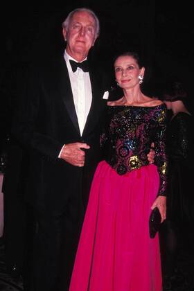 July 11, 2007 - HUBERT DE GIVENCHY AND AUDREY HEPBURN.WALDORF ASTORIA NEW YORK CITY 1991. ROSE HARTMAN- PHOTOS - ZUMAg49_ 20070711_gaf_g122_094