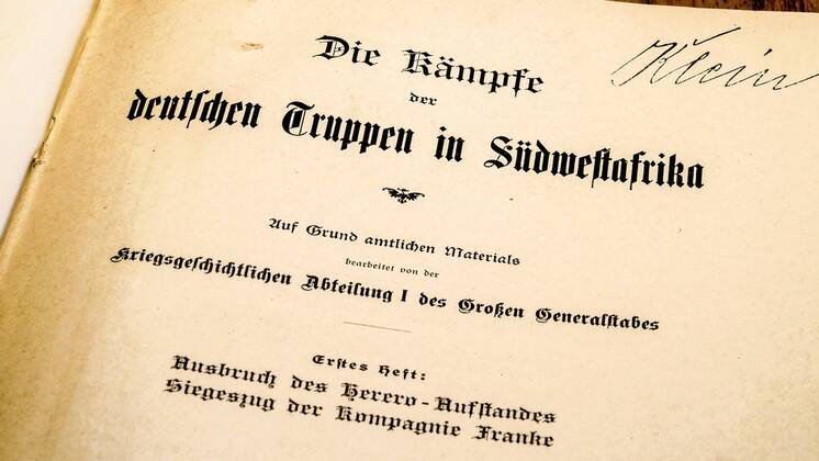 Buch Die Kämpfe der deutschen Truppen in Südwestafrika, Geschichte, Namibia, Genozit, Herero, Kompanie Franke, amtlich, deutsche Schrift, Kolonie, Schutztruppe, Stamm, Ureinwohner
