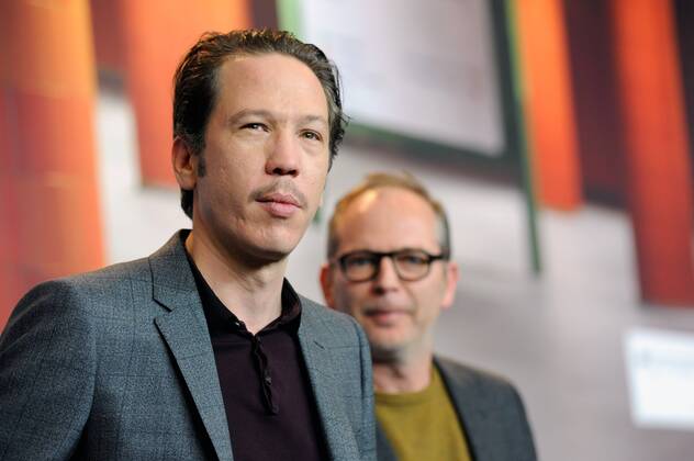 Schauspieler Reda Kateb und Regisseur Etienne Comar während der Pressekonferenz zum Film DJANGO anlässlich der 67. Berlinale snapshot-photography K.M.Krause