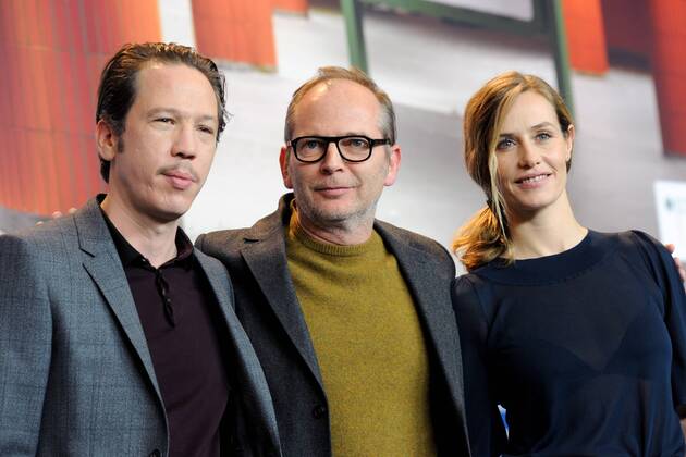 Schauspieler Reda Kateb, Regisseur Etienne Comar und Schauspielerin Cecile de France während der Pressekonferenz zum Film DJANGO anlässlich der 67. Berlinale snapshot-photography K.M.Krause