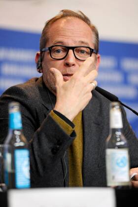 Regisseur Etienne Comar während der Pressekonferenz zum Film DJANGO anlässlich der 67. Berlinale snapshot-photography K.M.Krause