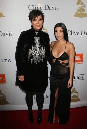 February 11, 2017 - Beverly Hills, CA, United States - 11 February 2016 - Beverly Hills, California - Kris Jenner, Kourtney Kardashian. Pre-GRAMMY Gala and Salute to Industry Icons Honoring Debra Lee held at The Beverly Hilton Hotel. Photo Credit: Faye Sadou AdMedia Beverly Hills United States - ZUMAa123 20170211_zaa_a123_244 Copyright: xFayexSadou Admediax