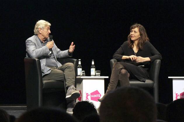 Jurypräsident Paul Verhoeven und Jurymitglied Maggie Gyllenhaal beim Berlinale Talents Talk zum Thema Courage: Against All Odds auf der Berlinale 2017 67. Internationale Filmfestspiele Berlin im HAU Hebbel am Ufer. Berlin, 12.02.2017 Foto:xP.xSkupinx xFuturexImage