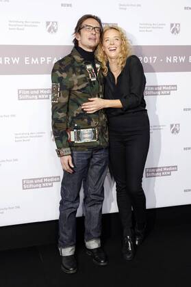 Oskar Roehler und Katja Riemann beim NRW Empfang 2017 während der Berlinale 2017 in der Vertretung des Landes Nordrhein-Westfalen. Berlin, 12.02.2017 Foto:xD.xBedrosianx xFuturexImage