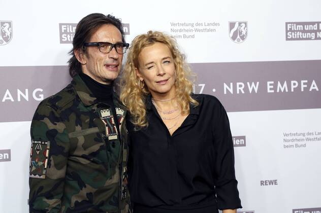 Oskar Roehler und Katja Riemann beim NRW Empfang 2017 während der Berlinale 2017 in der Vertretung des Landes Nordrhein-Westfalen. Berlin, 12.02.2017 Foto:xD.xBedrosianx xFuturexImage