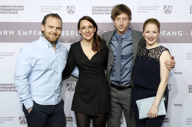 Axel Stein, Carolin Kebekus, Maxim Mehmet und Jasmin Schwiers beim NRW Empfang 2017 während der Berlinale 2017 in der Vertretung des Landes Nordrhein-Westfalen. Berlin, 12.02.2017 Foto:xD.xBedrosianx xFuturexImage