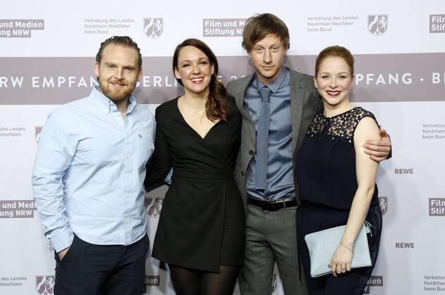 Axel Stein, Carolin Kebekus, Maxim Mehmet und Jasmin Schwiers beim NRW Empfang 2017 während der Berlinale 2017 in der Vertretung des Landes Nordrhein-Westfalen. Berlin, 12.02.2017 Foto:xD.xBedrosianx xFuturexImage