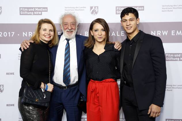 Annette Frier, Dieter Hallervorden, Lena Klenke und Emilio Sakraya beim NRW Empfang 2017 während der Berlinale 2017 in der Vertretung des Landes Nordrhein-Westfalen. Berlin, 12.02.2017 Foto:xD.xBedrosianx xFuturexImage