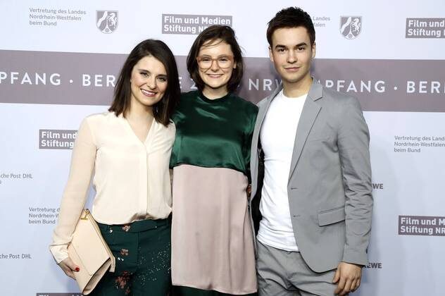 Natalia Rudziewicz, Lea van Acken und Louis Held beim NRW Empfang 2017 während der Berlinale 2017 in der Vertretung des Landes Nordrhein-Westfalen. Berlin, 12.02.2017 Foto:xD.xBedrosianx xFuturexImage