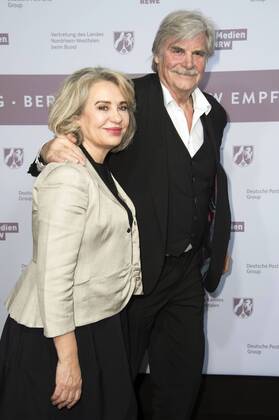 Peter Simonischek mit Ehefrau Brigitte Karner beim NRW Empfang 2017 während der Berlinale 2017 in der Vertretung des Landes Nordrhein-Westfalen. Berlin, 12.02.2017 Foto:xF.xKernx xFuturexImage