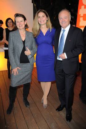 Anne Durupty (ARTE), Sarah Wiener, Peter Boudgoust (ARTE) Ankunft ARTE Empfang zur Berlinale 2017 in der Akademie Der Kuenste in Berlin am 13.02.2017