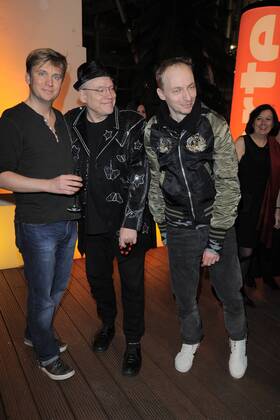 Oliver Sechting, Rosa von Praunheim, Dietrich Brueggemann Ankunft ARTE Empfang zur Berlinale 2017 in der Akademie Der Kuenste in Berlin am 13.02.2017