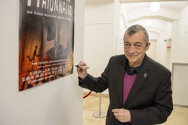 Der Künstler und Regisseur Philippe Mora beim Kulinarischen Kino der Berlinale am 16.02.2017