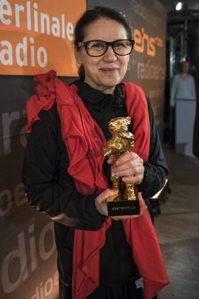 Regisseurin Ildiko Enyedi mit dem Goldenen Bären für den Film ON BODY AND SOUL zu Gast im RadioEins Berlinale Nighttalk aus der XXLounge anlässlich der 67. Internationalen Filmfestspiele Berlin 67. Internationale Filmfestspiele Berlin