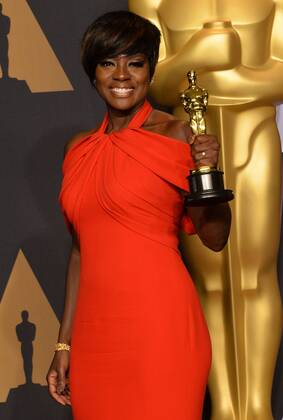 Actress Viola Davis, winner of the award for Actress in a Supporting Role for Fences , appears backstage during the 89th annual Academy Awards at Loews Hollywood Hotel in the Hollywood section of Los Angeles on February 26, 2017.  LAP20170226904 JIMxRUYMEN