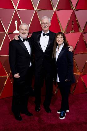 Feb 26, 2017 - Hollywood, California, U.S - Ron Clements, John Musker, and Osnat Shurer, Oscar nominees, arrive on the red carpet of The 89th Oscars at the Dolby Theatre in Hollywood, CA on Sunday, February 26, 2017. Hollywood U.S - ZUMAz03_ 20170226_sho_z03_489 Copyright: xMichaelxYadax