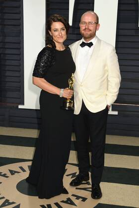 February 27, 2017 - Beverly Hills, CA, United States - 26 February 2017 - Beverly Hills, California - Adele Romanski, James Laxton. 2017 Vanity Fair Oscar Party held at the Wallis Annenberg Center. Photo Credit: AdMedia Beverly Hills United States - ZUMAa123 20170227_zaa_a123_953 Copyright: xByronxPurvisx