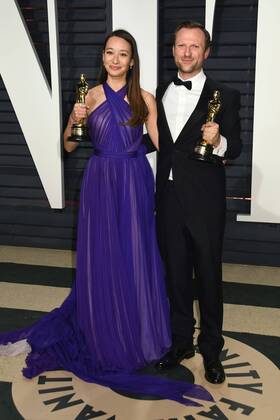 February 27, 2017 - Beverly Hills, CA, United States - 26 February 2017 - Beverly Hills, California - Joanna Natasegara, Orlando von Einsiedel. 2017 Vanity Fair Oscar Party held at the Wallis Annenberg Center. Photo Credit: AdMedia Beverly Hills United States - ZUMAa123 20170227_zaa_a123_939 Copyright: xByronxPurvisx