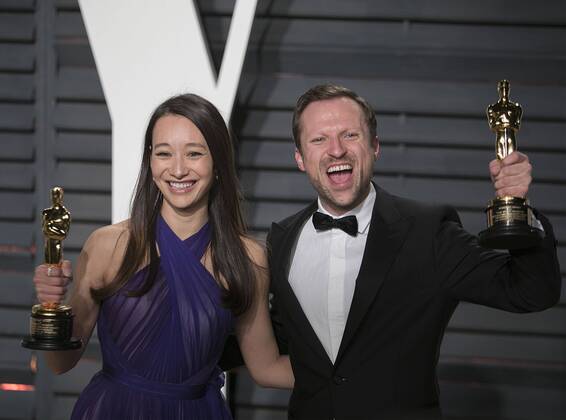 February 27, 2017 - Beverly Hills, California, U.S - Joanna Natasegara & Orlando von Einsiedel on the red carpet at the 2017 Vanity Fair Oscar Party held at the Wallis Annenberg Center in Beverly Hills, California, Sunday February 26, 2017. Beverly Hills U.S. - ZUMAp124 20170227_zaa_p124_166 Copyright: xJavierxRojasx