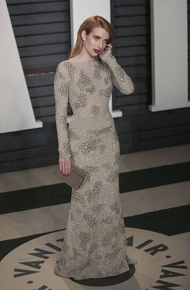 February 26, 2017 - Beverly Hills, California, U.S - Emma Roberts on the red carpet at the 2017 Vanity Fair Oscar Party held at the Wallis Annenberg Center in Beverly Hills, California, Sunday February 26, 2017. Beverly Hills U.S. - ZUMAp124 20170226_zaa_p124_830 Copyright: xJavierxRojasx