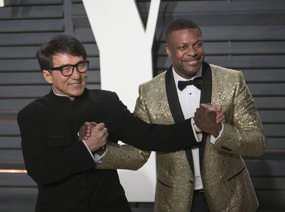 February 26, 2017 - Beverly Hills, California, U.S - Jackie Chan & Chris Tucker on the red carpet at the 2017 Vanity Fair Oscar Party held at the Wallis Annenberg Center in Beverly Hills, California, Sunday February 26, 2017. Beverly Hills U.S. - ZUMAp124 20170226_zaa_p124_807 Copyright: xJavierxRojasx
