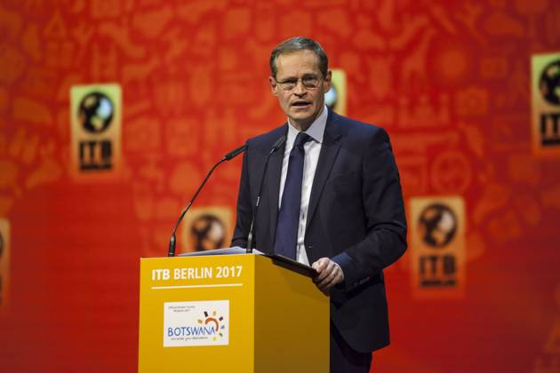Bilder des Tages Regierender Bürgermeister von Berlin Michael Müller auf der ITB 2017 Regierender Bürgermeister von Berlin Michael Müller auf der ITB (Internationale Tourismus Börse) zu Eröffnungsveranstaltung am 07.03.2017