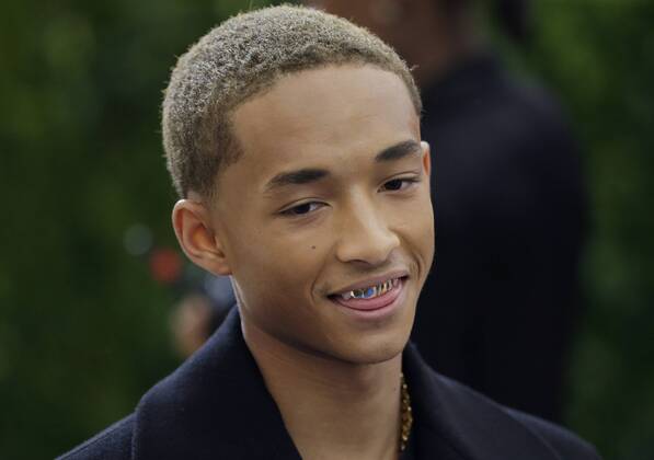 Jaden Smith arrives on the red carpet at the Costume Institute Benefit at The Metropolitan Museum of Art celebrating the opening of Rei Kawakubo Comme des Garcons: Art of the In-Between in New York City on May 1, 2017.  NYP20170501626 JOHNxANGELILLO