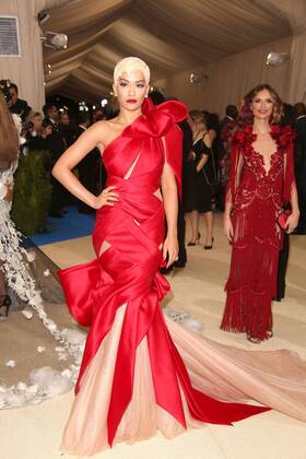 May 1, 2017 - New York, New York, U.S. - RITA ORA attends the Metropolitan Museum Costume Institute Benefit celebrating the exhibition of Rei Kawakubo Comme des Garcons-Art of the In Between.Met Museum,NYC.May 1, 2017.Photos by , Photos Inc. New York U.S. - ZUMAms4_ 20170501_zaf_ms4_095 Copyright: xSoniaxMoskowitzx